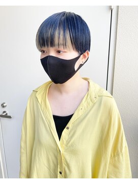 アルクバイネオリーブ 荻窪店(arc by neolive) ブルーブラック＆ベージュの前髪インナーカラー♪