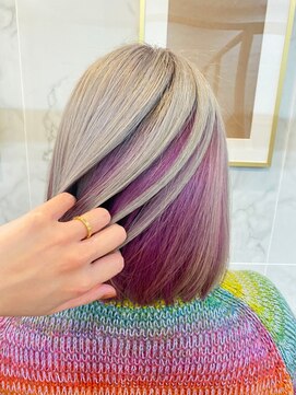 ジーナ セントラル銀座(Zina) ダブルカラー＊ピンク＊インナーカラー【ZinaCENTRAL】