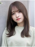 20代30代40代小顔ヘアグレージュカラーボブウルフココアベージュ