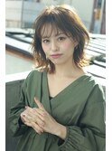 大人可愛いひし形ミディアムふんわりくびれレイヤー吉祥寺