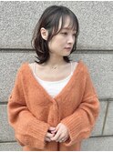 【馬場】大人黒髪外ハネレイヤーミディアムコテ巻き