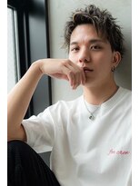 ケアリー  八千代緑が丘(Carelly)&nbsp;ツイストパーマ七三オールバックマッシュウルフスリークショート