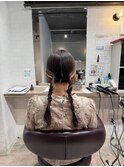 ツインテールアレンジ タイトアレンジ お呼ばれアレンジ