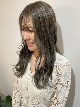 シャンティ(shanty) ロング　デザインカラー　オリーブベージュ