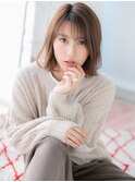 関内/髪質改善/シースルー前髪!くすみベージュのこなれミディn