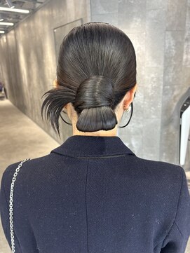 ピークアブー 原宿ハラカド(PEEK-A-BOO) ヘアセット 結婚式ヘア お呼ばれヘア シニヨン 着物ヘア お団子