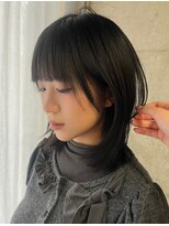 ナループロア ルームー(Nalu pu loa ROOMOO)&nbsp;耳かけすると可愛い♪韓国ミディアムレイヤー/韓国ヘア/KIRA