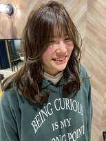 アース いわき店(HAIR&MAKE EARTH)&nbsp;韓国風レイヤーミディ×アッシュグレージュ