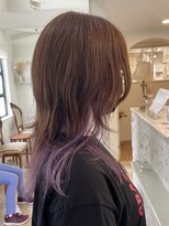 エクファ ヘア シェリル 草津 南草津店(ex-fa hair cherir)&nbsp;ミルクティーブロンド/ダークブルー/デジタルパーマ/南草津