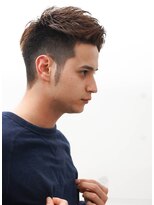 メリケンバーバーショップ コウベ(MERICAN BARBERSHOP KOBE) グランジ刈り上げツーブロックスパイキーショートにイメチェン@9