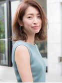 NORA★ERI大人女子小顔かき上げ前髪デジタルパーマくびれミディ