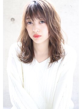 ヘアアンドメイク シークネクスト(HAIR&MAKE SeeK NEXT) 【SeeK NEXT】ニュアンスカール×ミルクティーカラー