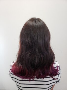 アムズヘアーファム 裾ピンク