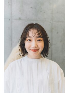 ガーデン オオタカノモリ(garden otakanomori) 暗髪透明感×大人ショートボブ×ナチュラルボブ×外ハネボブ