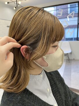アデプト 北千住店(adept) 【adept北千住　エリスタイル】韓国風顔周りカット×もみれ毛