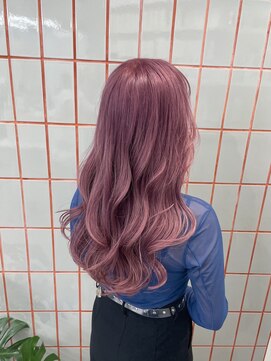 ペレ 渋谷(PELE) h_ピンクカラー/斜めバング/デザインカラー/渋谷/渋谷駅