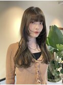 オリーブカラー/レイヤーカット