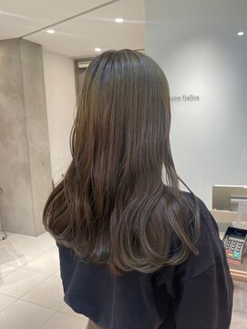 ガリカ シーム(Gallica/SEAM) 【川辺晴加】艶感オリーブベージュ/ブリーチなしダブルカラー