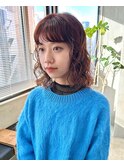 ミディアムボブウェーブパーマ　くるくる　スパイラル