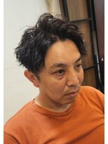 ヴォーチェ フォーヘアー(VOCE for hair)&nbsp;爽やかセンターパートツイストパーマメンズカット