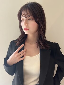 ノイ(noi) 顔周りレイヤーカットくびれヘアミルクティーベージュカラー