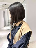 エンバイユアーズ 飯田橋店(eN° by youres)&nbsp;黒髪前下がりボブ タッセルボブ 切りっぱなし髪質改善ストレート