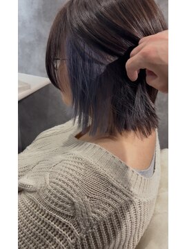 コアークリップ 緑町店(CORE CLIP) ショートウルフ×イヤリングカラー(ラベンダー)