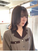 金沢八景ミルクティーベージュダブルカラー顔周りレイヤーカット