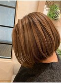 【廣田真弓】ハイライト立体感ボブスタイル