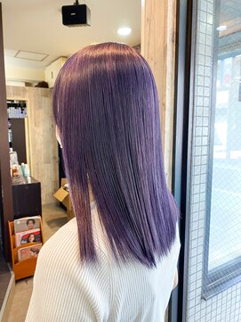 カルフール オハナ せんげん台西口店(Carrefour OHANA) パープル・ケアブリーチ・韓国風カラー・ダブルカラー・髪質改善