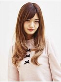 アッシュグラデーション×外国人風ロング