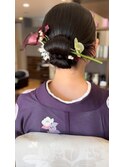 和装生花ヘアセット