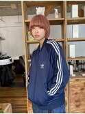 マッシュショート×ピンクカラ