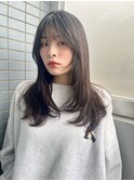 セミロングレイヤー/ダークブラウン