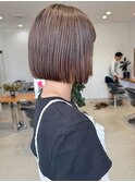 ボブ × グレージュ