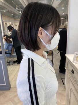 シェノン 赤羽店(CHAINON) 長めショートボブコンパクトなひし形シルエット朝楽な髪型赤羽