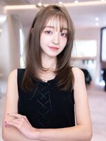 ハバナ 新宿(HAVANA)&nbsp;大人ガーリー顔周りレイヤーカット×ダークアッシュ/髪質改善