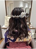 ハーフアップ