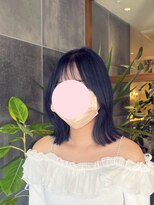 美容室 アイディー i-dee ブリーチありネイビーブルー