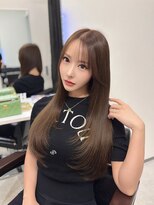 ロムーク 表参道(LOMKH)&nbsp;韓国ロングレイヤーカット顔周りシールエクステ春ハッシュカット