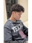 【大人男髪】アクティブショート/ショートスパイラルパーマ