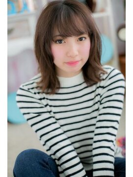 ミック ヘアアンドビューティー 大山店(miq Hair&Beauty) くすみカラーの外ハネくせ毛風カールラフミディa1