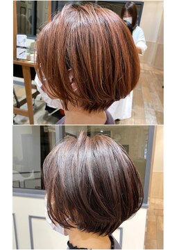 ネオリーブエム(Neolive em;) ワンレンベース☆美シルエットボブ　似合わせカット