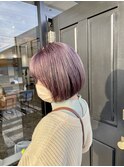 似合わせミニボブカット×カシスピンクカラー