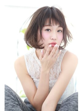 アディクト 東陽町西口(addict) フェザーバング×ナチュラルボブ＿アッシュベージュ［東陽町]