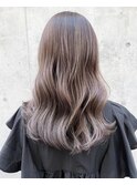 【打越】セミロング×グレージュ