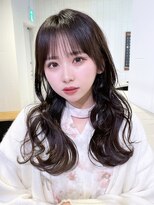 アルバム 池袋(ALBUM)&nbsp;シースルーバング_斜めバンググレージュカラー_9477