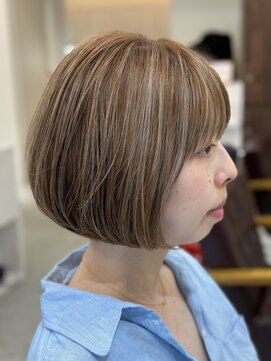 オンカラー(ON.COLOR) 大人ハイライトグレージュボブ40代50代