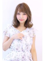 オーロ 西大寺店(ORO)&nbsp;外ハネミディのブラウンベージュ