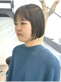 ミニボブ　髪質改善　顔周りレイヤー　フルバング